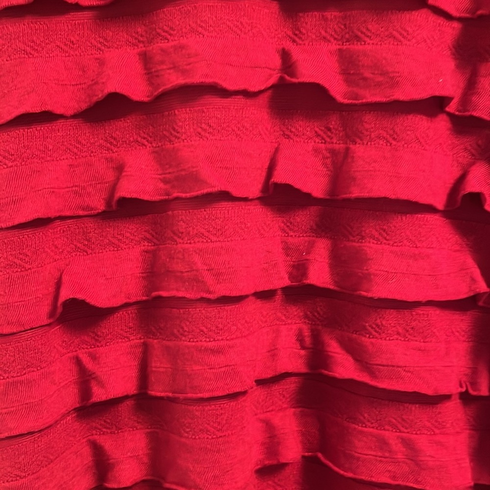 Red Ruffle Dress - Picture 3 of 5